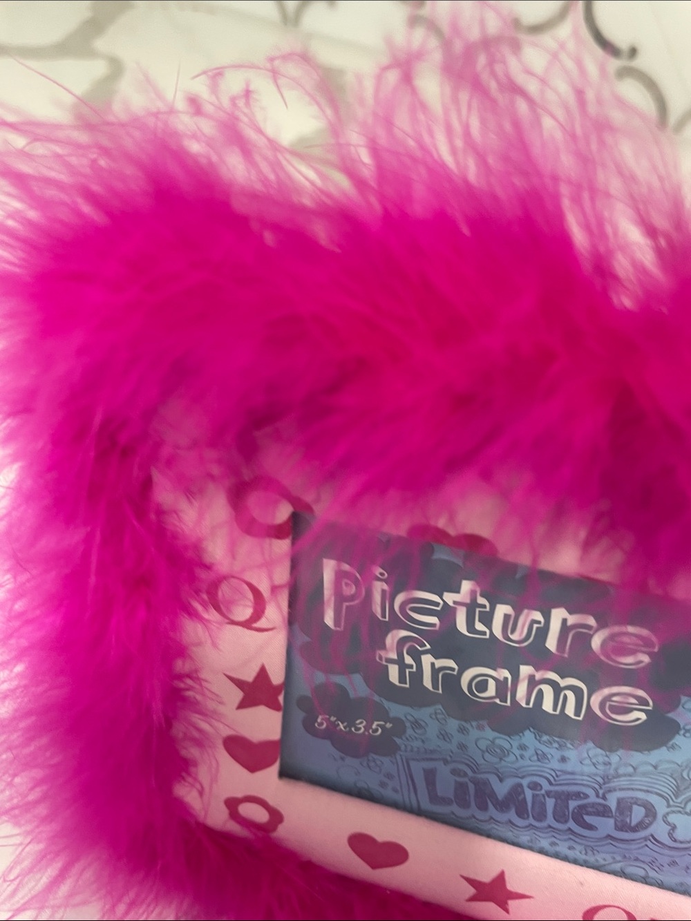 Limited Too Hot Pink Feather Picture Frame - Picture 3 of 4